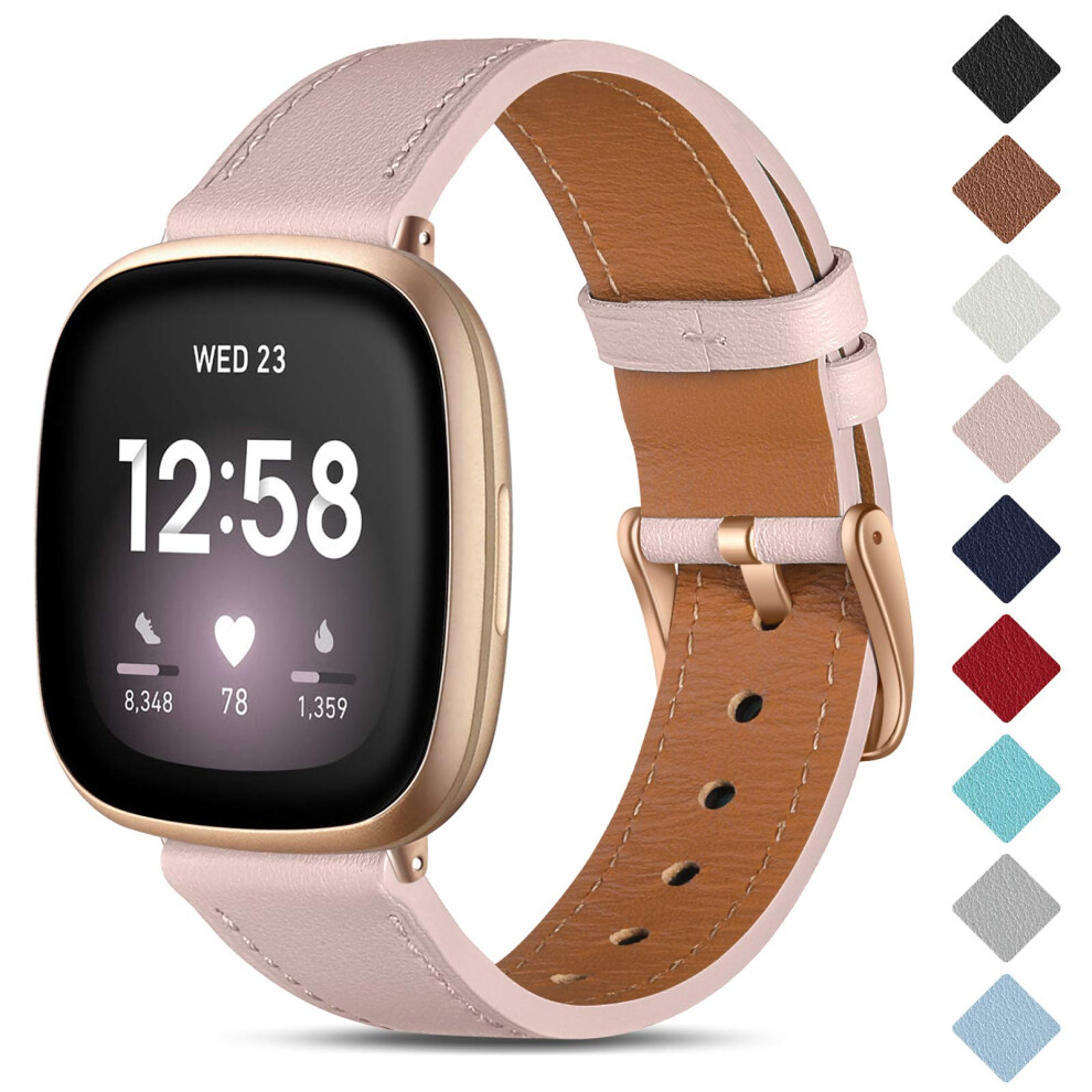 Cemika Leather Strap Compatible With Fitbit Sensefitbit Versa 3 Genuine Le 5067254927120