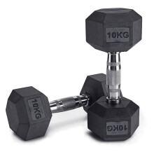 Lions Hex Dumbbell Weights Set  Rubber Encased Cast Iron Dumbbells Weight P