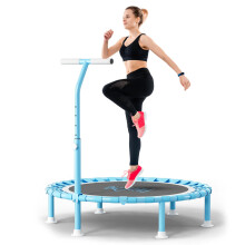 FitinOne 40" Fitness Mini Trampoline with Adjustable Handle Bar,