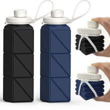 BEAUTAIL Collapsible Water Bottle Silicone Foldable Portable Water Bottles