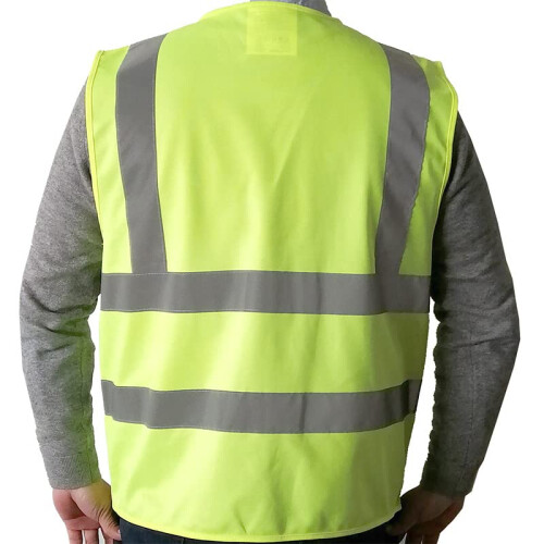 Reflective Safety Vest Yellow XXLarge, ANSI ISEA  Visibility Design for Construction Work 2