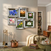 Silver Mirrored Photo 6''/6x4'' Frame 50x40Cm