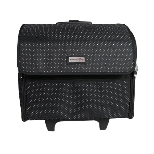 Sewing Machine Trolley Bag Black/White Dot - Everything Mary EVM12439-2 1