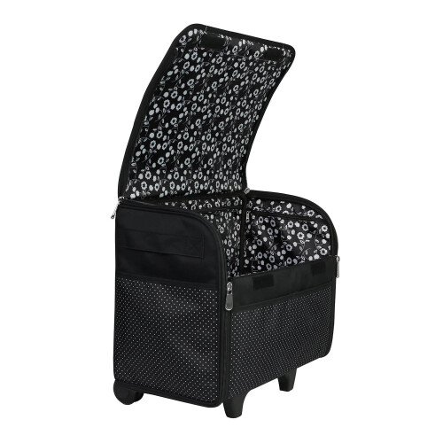 Sewing Machine Trolley Bag Black/White Dot - Everything Mary EVM12439-2 2