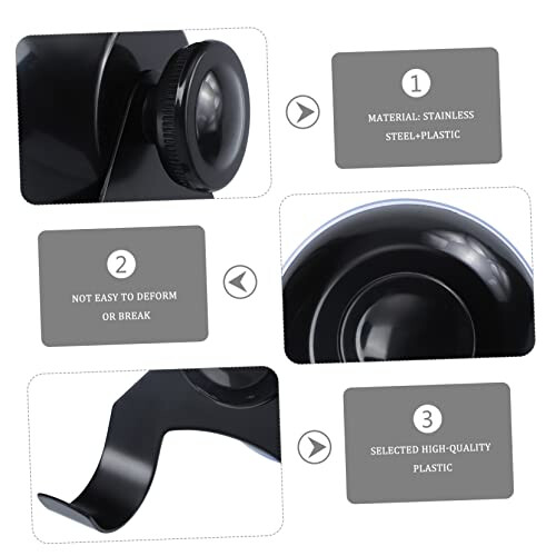 Vacuum Suction Hooks for Bathroom and Kitchen, Double Lock Design, Strong No Drill Wall Hook 1