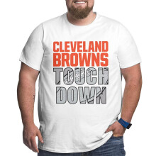Cle_Browns Herr Stora och Långa Sportkorta Fotbollströjor Med Laglogotyp Ärm