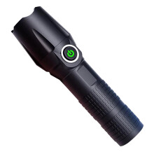 LED-zoomficklampa, 3 hastigheter, vattentät, teleskopisk, utomhussporter
