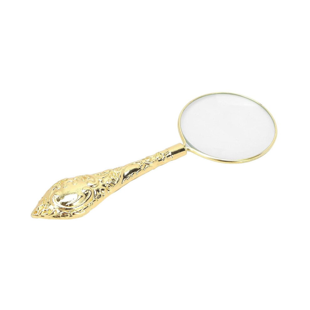 Handheld Magnifying Glass with Durable Glass Lens, Clear Closeup Viewing, Ergonomic Grip for Seniors
