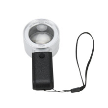30x Handheld Magnifier with LED Light, Clear Acrylic Lens for Reading and Seniors, Ergonomic Grip
