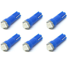 T5blå 6-pak LED med 4014SMD-chip W2x4.6d W2.1x4.9d W1.2W W2.3W