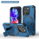 (iPhone 15 Pro, Marineblau) iPhone Hülle stoßfest mit Ständer und Magnetring 1