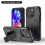 (iPhone 15 Pro, Mattschwarz) iPhone Hülle stoßfest mit Ständer und Magnetring 1