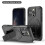 (iPhone 16 Pro, Mattschwarz) iPhone Hülle stoßfest mit Ständer und Magnetring 1