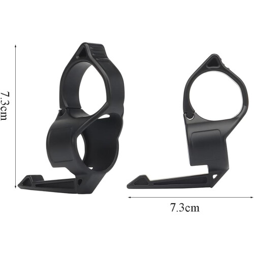Flashlight Ring, 1'' Tatcical Flashlight Adapter Ring with Pocket Clip Flashlight Finger Release Ring for SureFire Flashlight 2