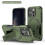 (iPhone 16 Pro, Armeegrün) iPhone Hülle stoßfest mit Ständer und Magnetring 1