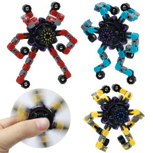 3 Pack Deformation Robot Fidget Spinner Set DIY Sensory Twisting Fingertip Toys for Kids and Adults