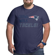 Patriots Herr Stora och Långa Sport Korta Fotbollslagslogotyp Ärm för