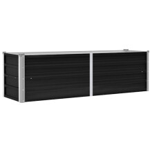 vidaXL hævet plantekasse antracit 160 x 40 x 45 cm galvaniseret stål