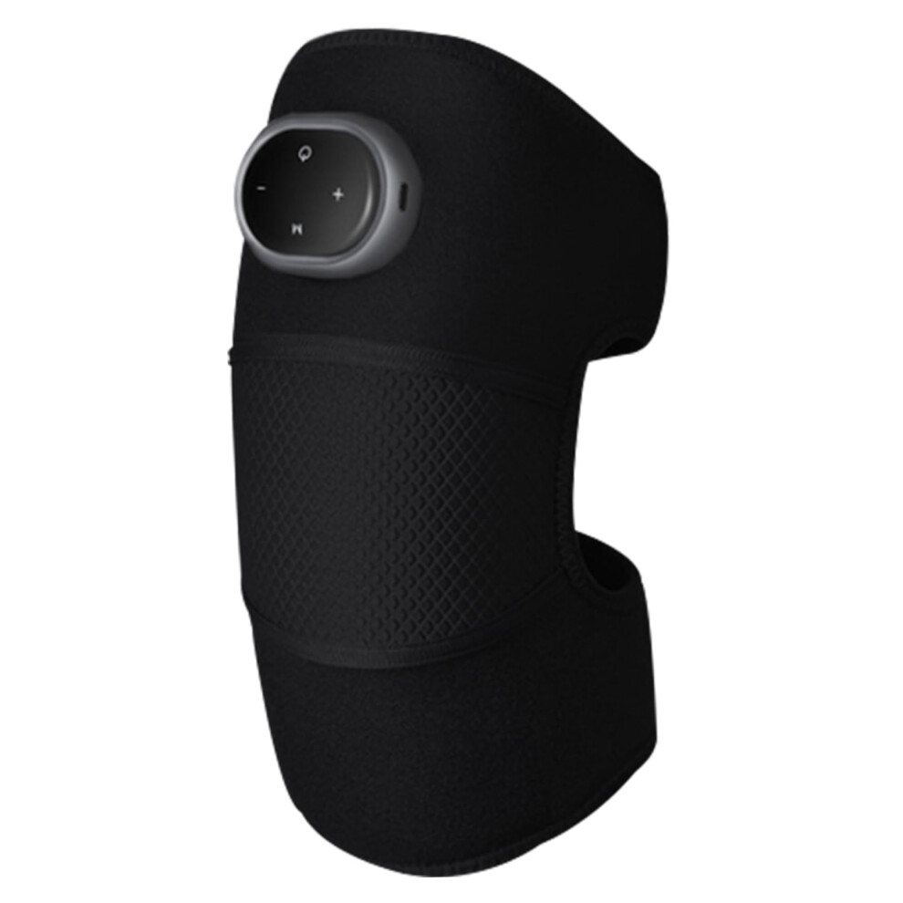 Black Heated Knee Massager With Graphene Heat Therapy, 3D Massage And Touchscreen Control For Joint Pain Relief