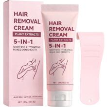 Hair Removal Cream for Women, Gentle Body Depilatory Cream for Arms, Legs, Underarms & Bikini Line, with Aloe Vera & Hyaluronic Acid
