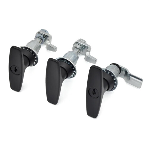 Electrical Box Lock Compression T Handle Cam Lock Silver Secure Keyed Access for Control Cabinet 1Pcs 2
