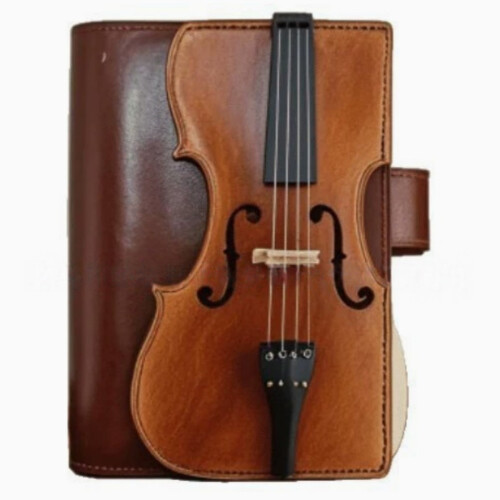 2026 Violin Notebook for Notes, Vintage Diary with Violin Design – PU Leather Diary 2