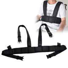 Adjustable Wheelchair Seat Belt for Elderly, Safety Strap with Comfortable Mesh and Secure Fit – Black
