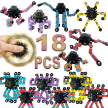 18 Pack Sensory Fidget Toys Set for Kids and Adults, MultiStyle Stress Relief Spinners Collection