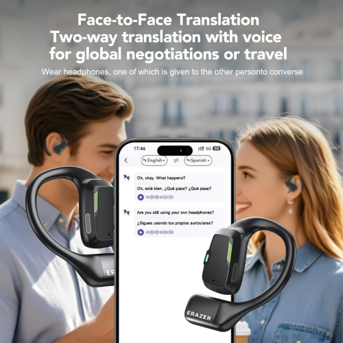 ERAZER XP6 AI Translator-oordopjes, realtime vertaling 2