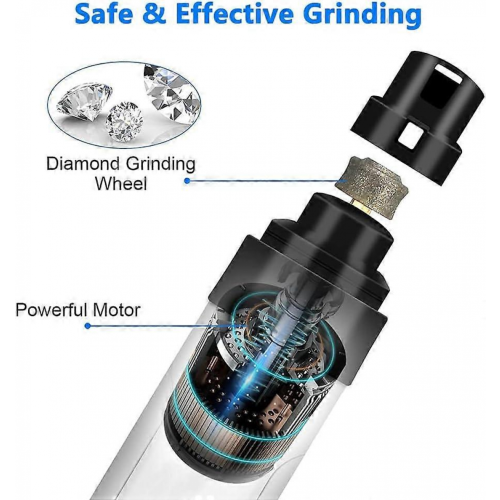 Heusom Silent Groom Pro Nail Grinder για σκύλους, Επαναφορτιζόμενη ηλεκτρική μηχανή νυ 2
