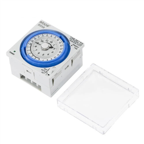 DIN Rail Timer Switch AC100V–240V 24 Hour Mechanical Programmable Countdown Timer for Automation 2