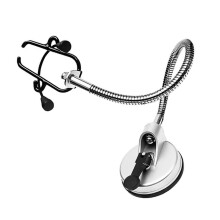 Rotating Hair Dryer Holder with HeavyDuty Suction Cup and Elastic Buckle Lock for Bathroom Wall