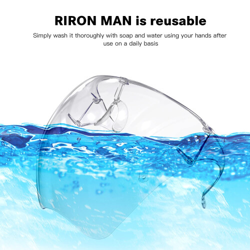 Face Shield Glasses Foldable Temple Design Lightweight Reusable Full Face Protective Shield 2
