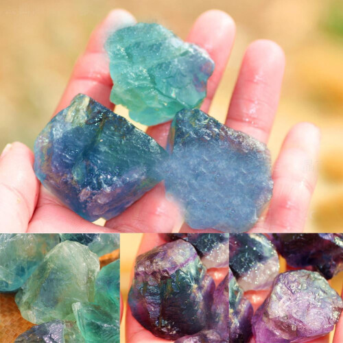 Pietriș natural, fluorit, cuarț, specimen de vindecare brută 2
