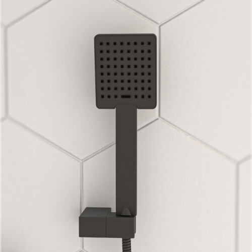 NES Home Nes Home Black Finish Square Shower Handset Bathroom 1