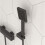 NES Home Nes Home Black Finish Square Shower Handset Bathroom 4