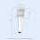 NES Home Nes Home Black Finish Square Shower Handset Bathroom 6