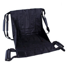 Patient Transfer Belt with Four Handles for Elderly and Disabled, Two‑Person Lift Assist, 220 lb Capacity, Black