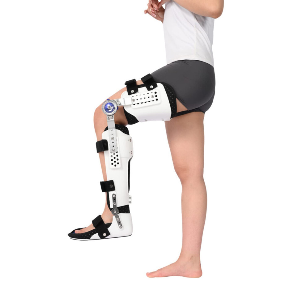 Knee Immobilizer Brace with Adjustable Hinged Support for Postoperative Right Leg Immobilization 502
