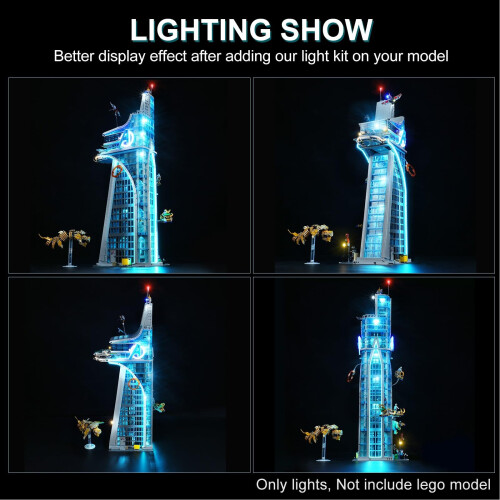 LED Light Kit for  76269 Avengers Tower, Enhanced Display Lighting and Easy Installation 1