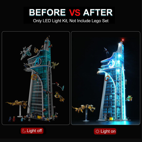 LED Light Kit for  76269 Avengers Tower, Enhanced Display Lighting and Easy Installation 2