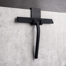 Shower Squeegee with Hook, Soft Silicone Blade and Non‑Slip Handle for Bathroom Glass, Mirror and Window Cleaning