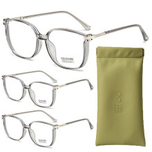 3 Pack Large Frame Reading Glasses for Women and Men with Wide Field Vision and Carry Bag