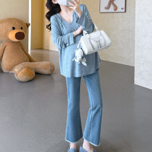 Women Maternity Sweatshirt Breathable Fabric Oversized-XXL Gray