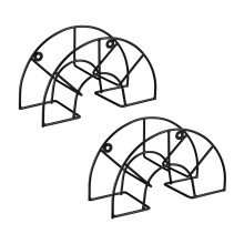 Semicircular Wall-Mounted Hose Holders, Set of 2