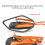 Motorcycle Rearview Mirror Flame Pattern 1 Pair 8mm/10mm 5
