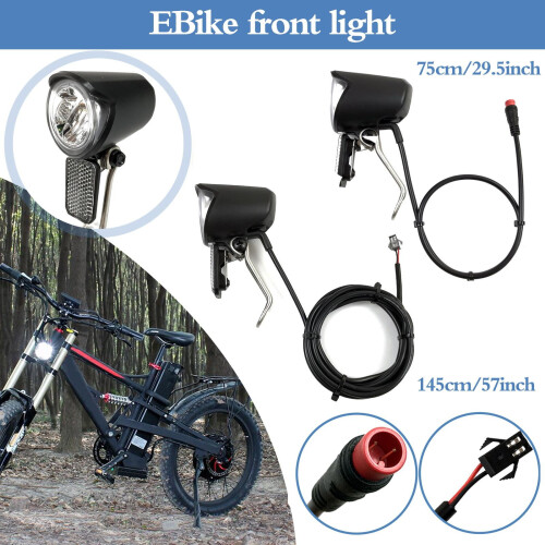 E-Bike LED Headlight 6V-60V Universal Front Light 2