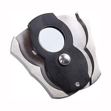 Stainless Steel Cigar Cutter Double Blade Guillotine Design for Precise Clean Cut