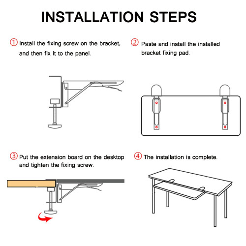 Ergonomic Desk Armrest with Foldable SpaceSaving Design, Adjustable Under Desk Elbow Support for Keyboard and Mouse 1