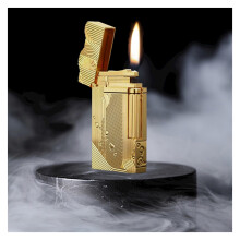 Vintage Trench Lighter Pure Copper Refillable Butane Lighter for Men with Gift Box and Stable Spark